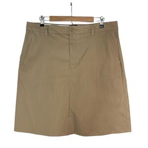 Lands' End Active Chino Skort Top of The Knee Size 16 Khaki Oeko Tex Athleisure